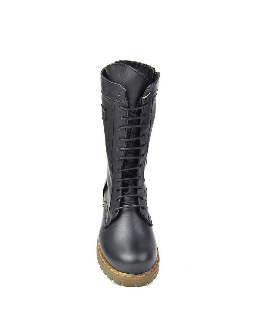 Mujer Coronel Tapiocca Botas Planas Mujer|Botas Con Cordones Mujer|Botas Montana Mujer | C1319-11 Negro